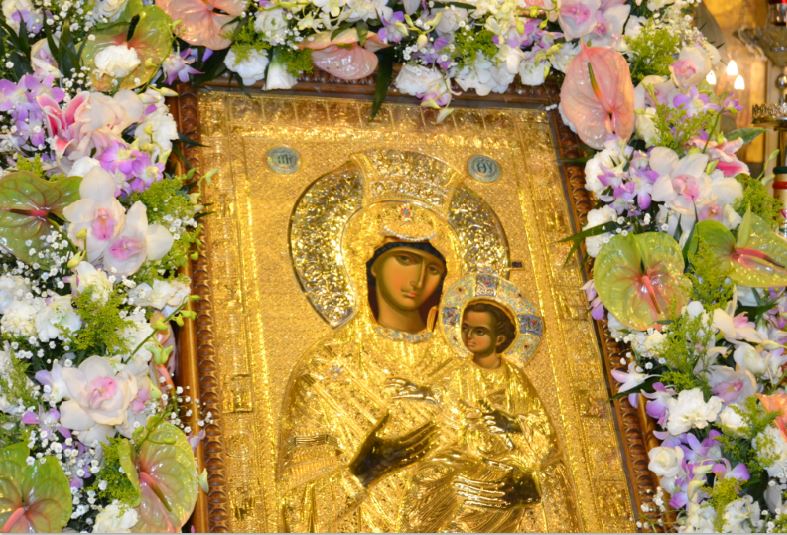 Α copy of the miraculous Panagia Vimatarissa icon from the Monastery of Vatopaidi on Mount Athos  to the Greek Orthodox Metropolis of Atlanta